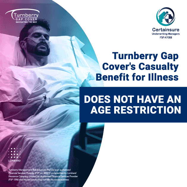 Turnberry Gap Cover’s Casualty Benefit – No age restriction